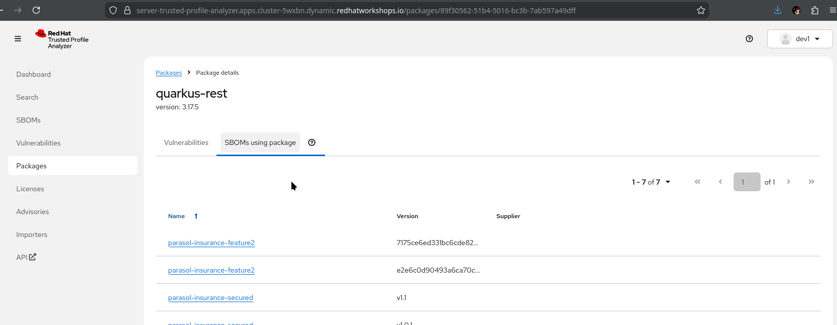 tpa sboms cve dependency vuln sbom