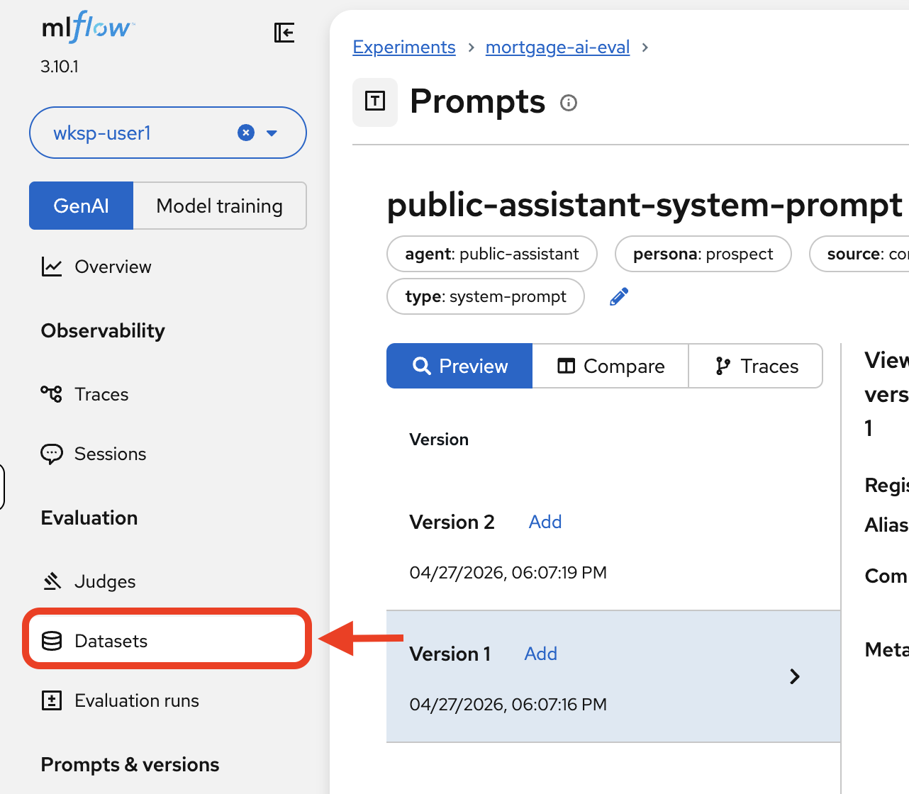 nav datasets