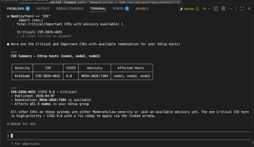 Claude Code CVE query results