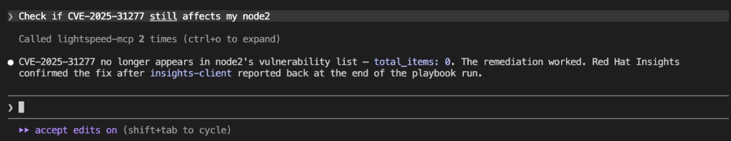 Claude Code confirms CVE remediation