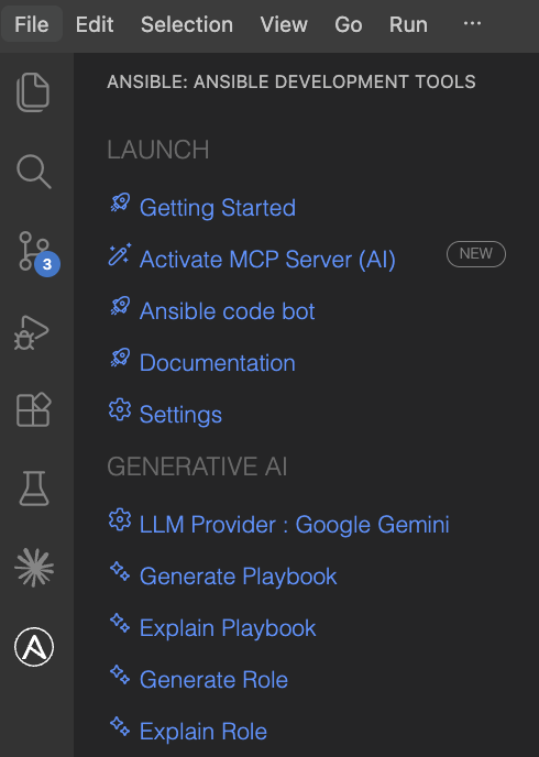 Ansible Development Tools plugin