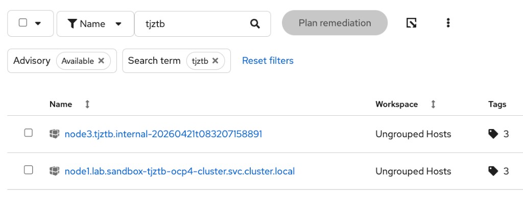 CVE remediation verified in console