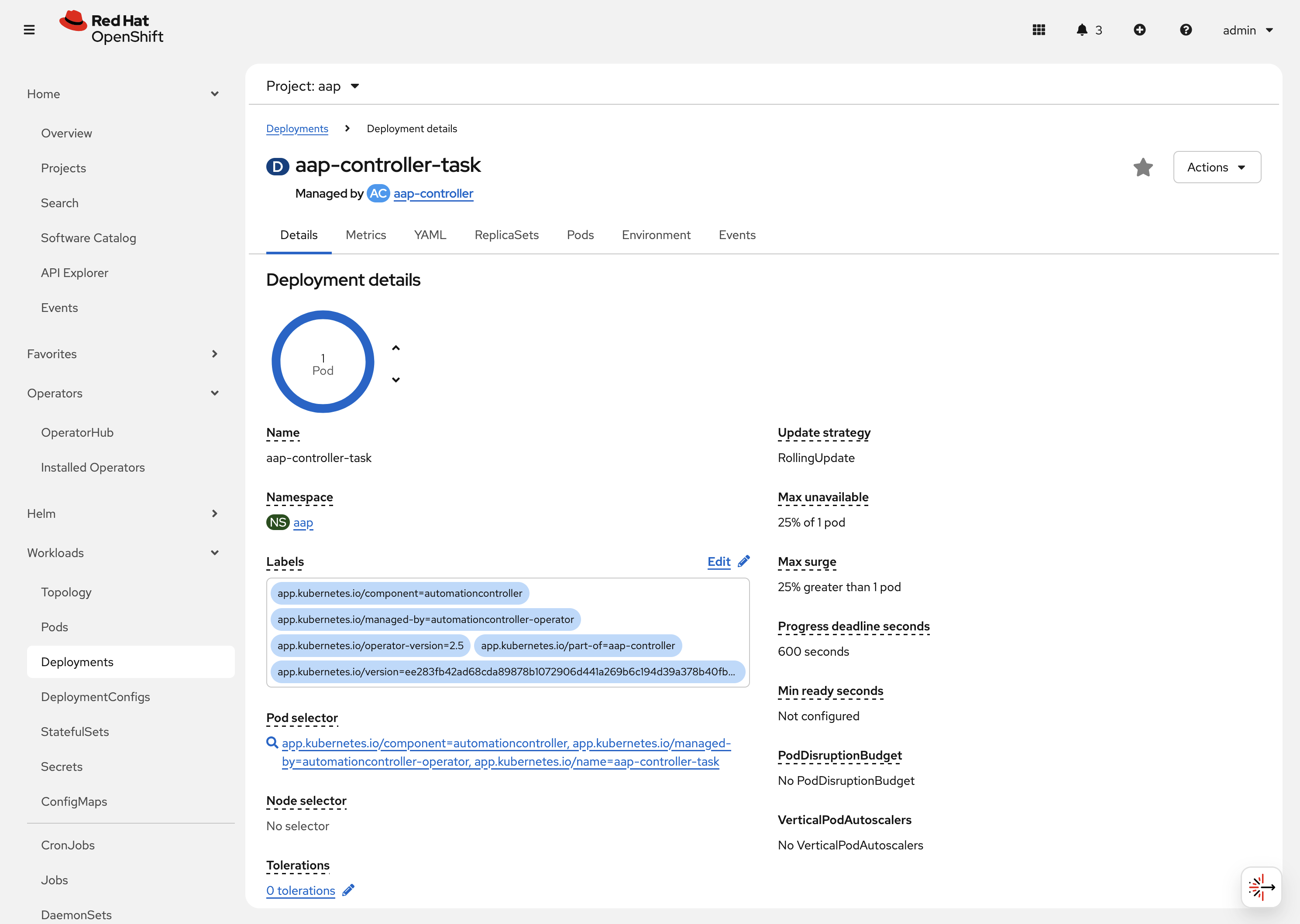 AAP Deployment Details