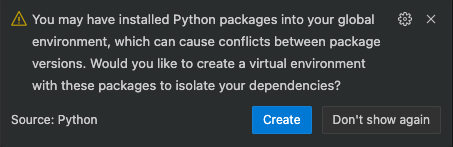 Dev Spaces Virtual Environment Question