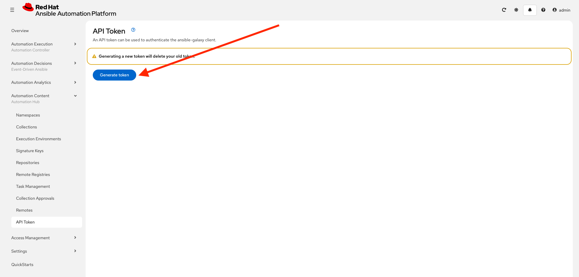 Generate an API Token