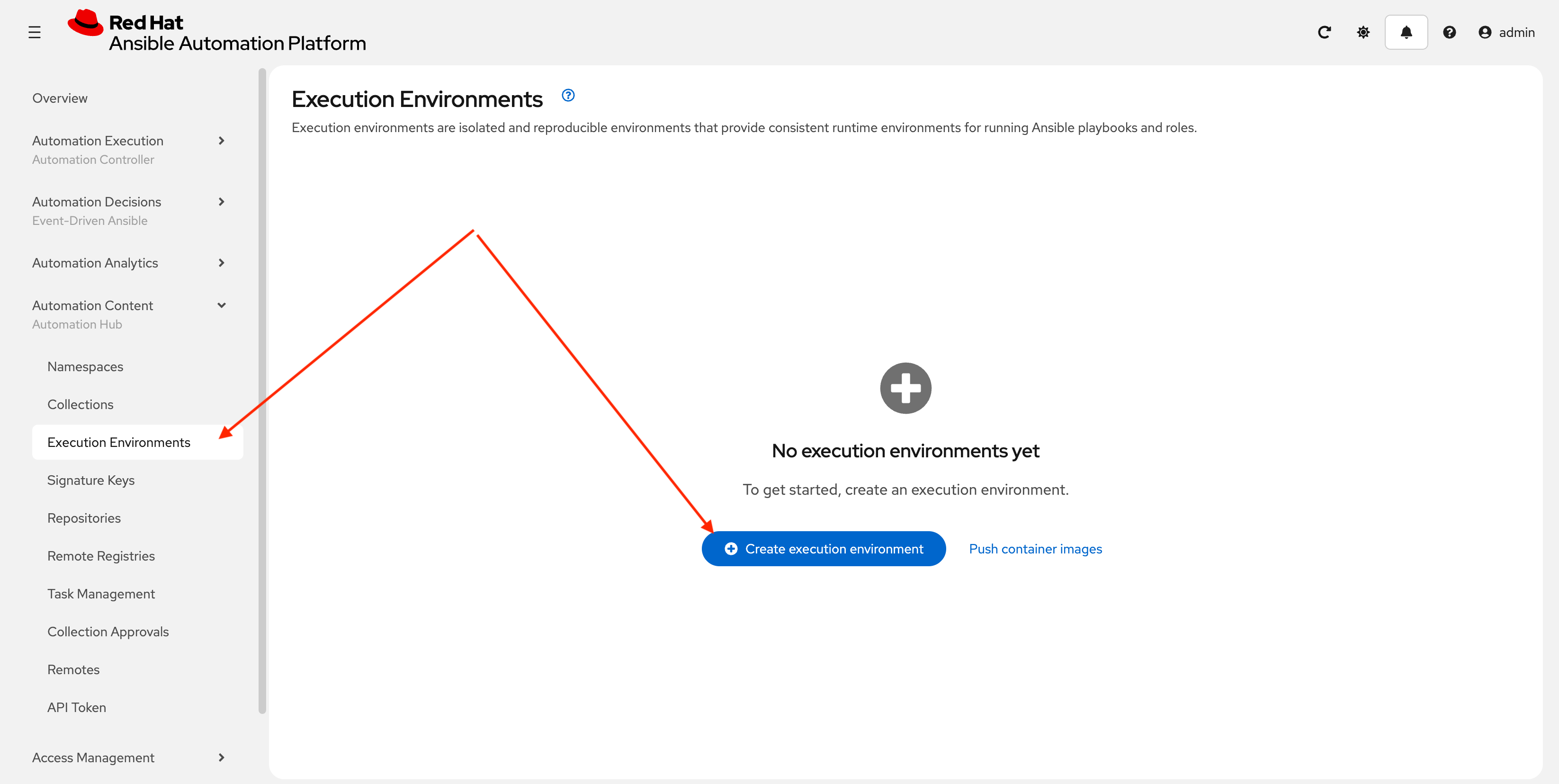 Create Execution Environment