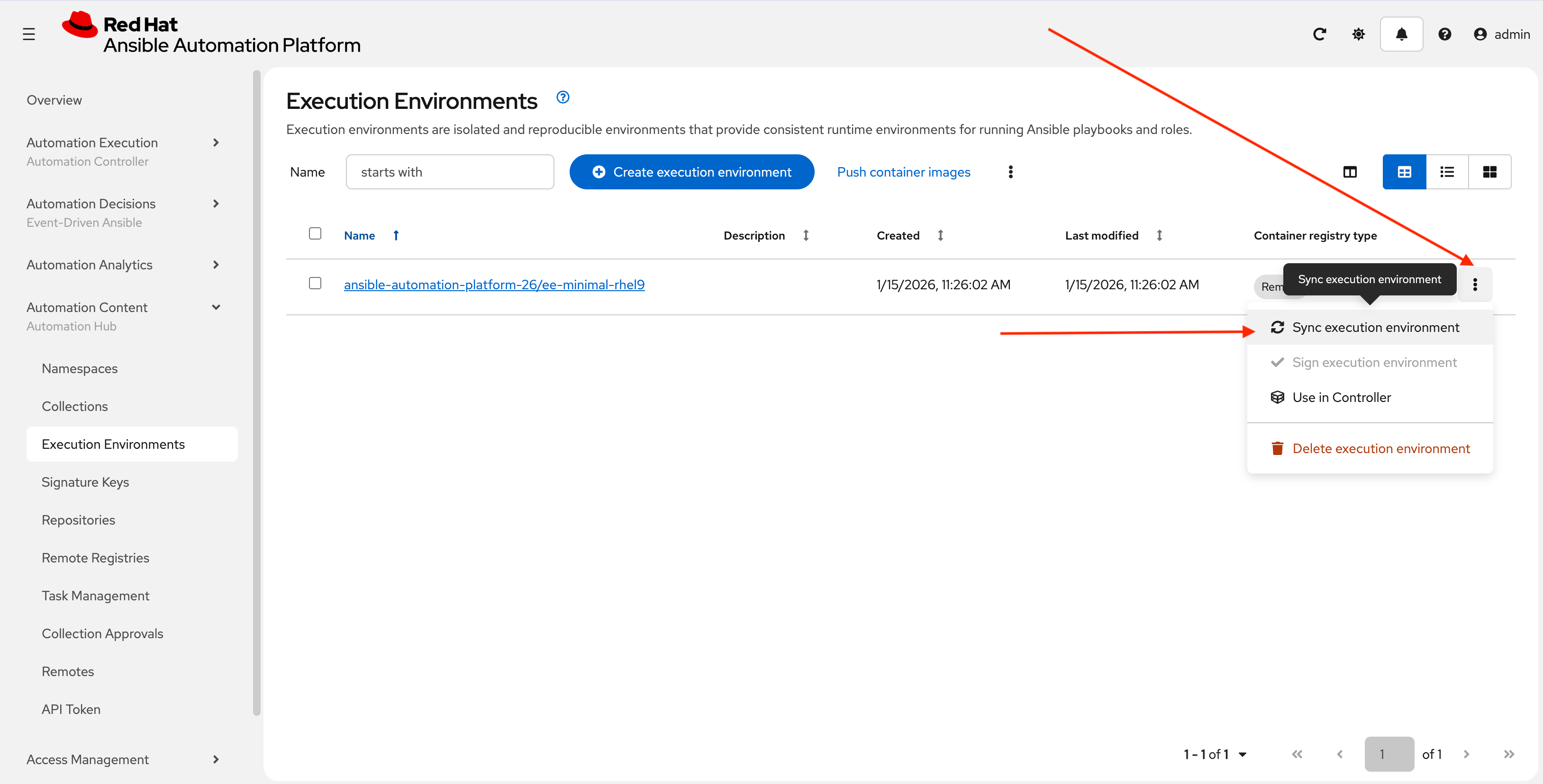 Sync Execution Environment