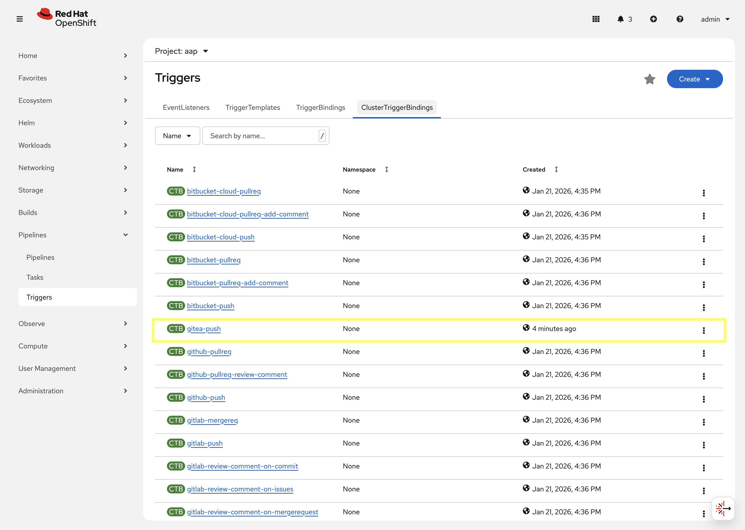 Cluster Trigger Bindings