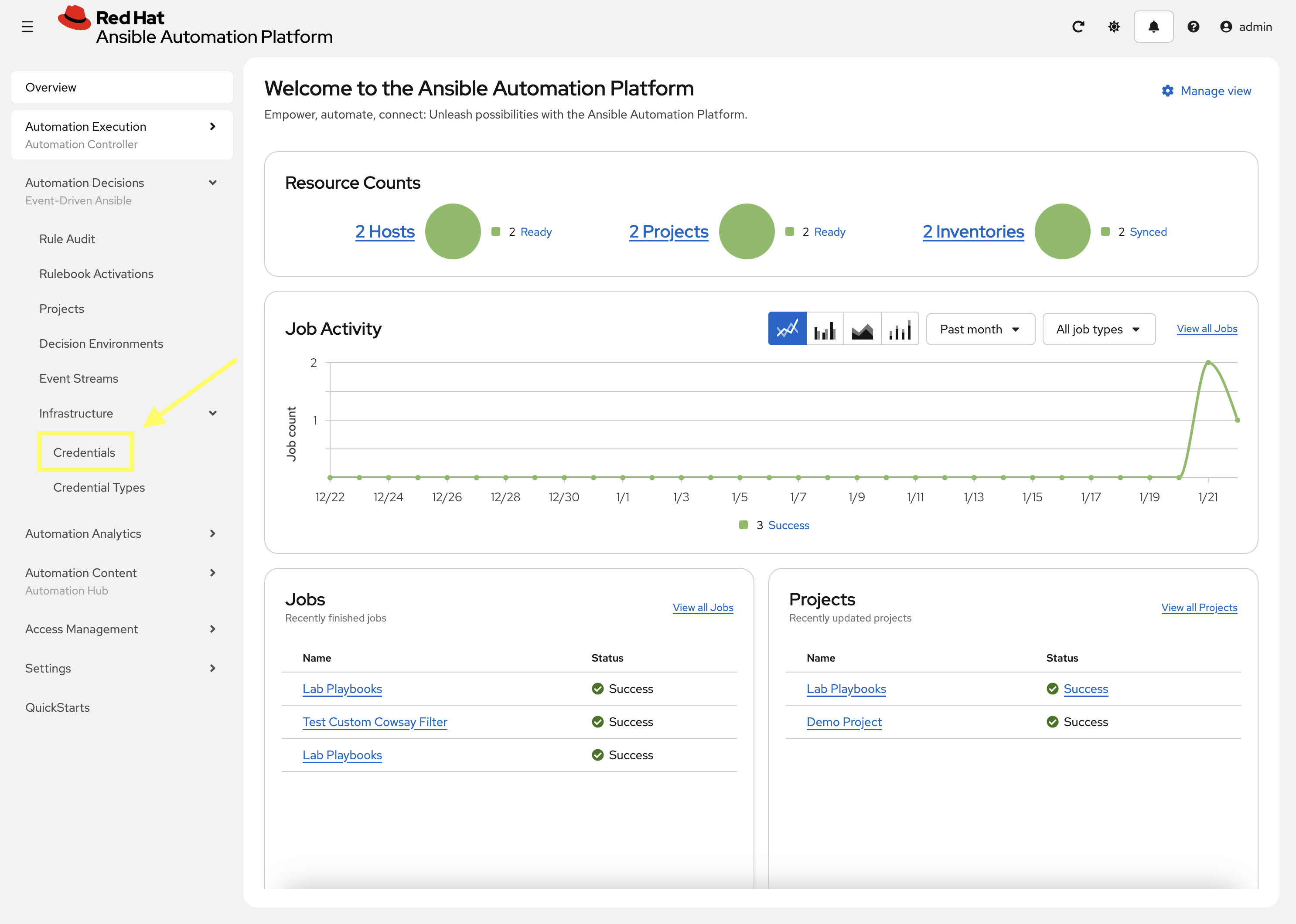 EDA Credentials Overview
