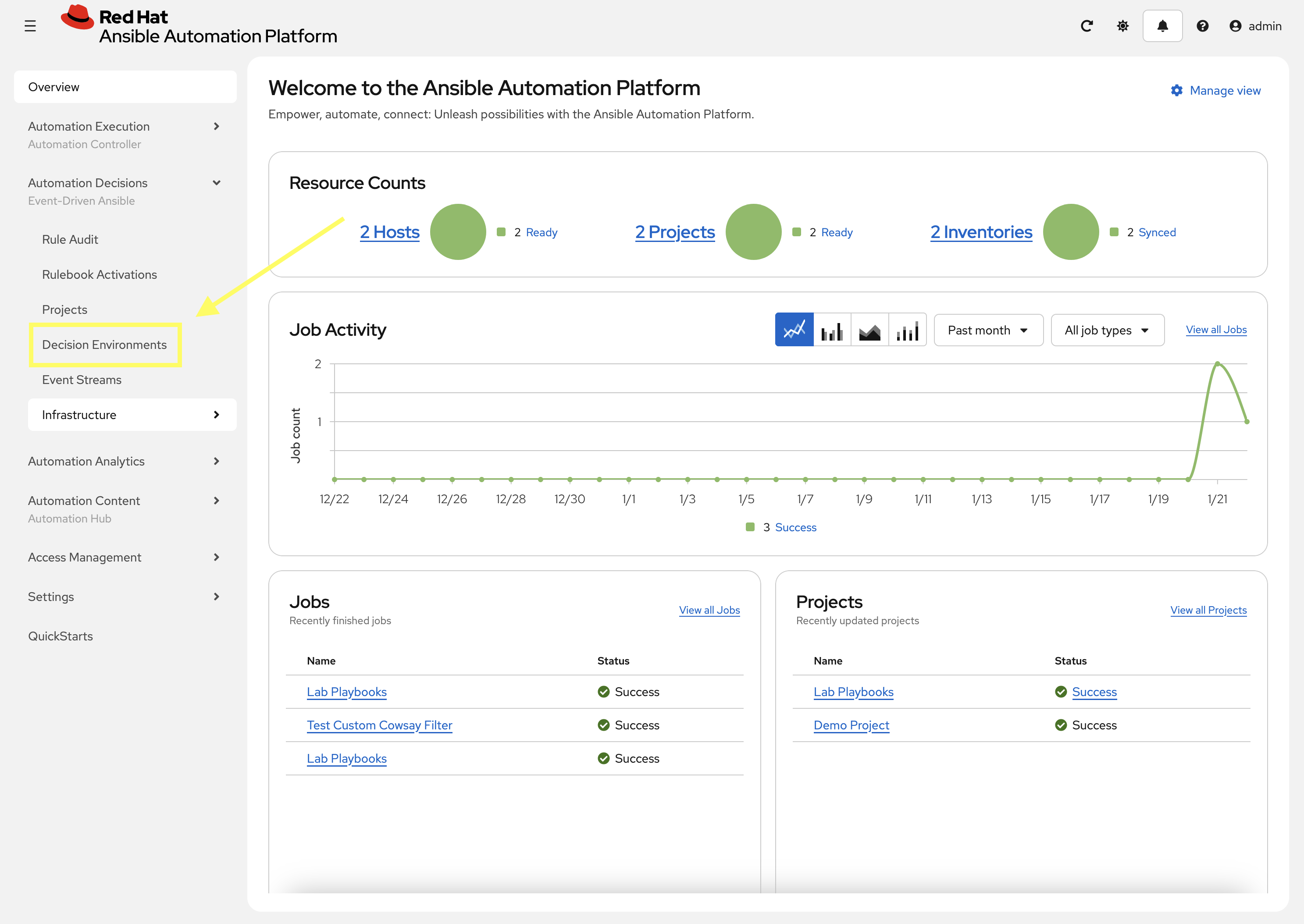 EDA Decision Environments
