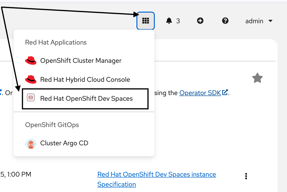 OpenShift Dev Spaces Shortcut Icon