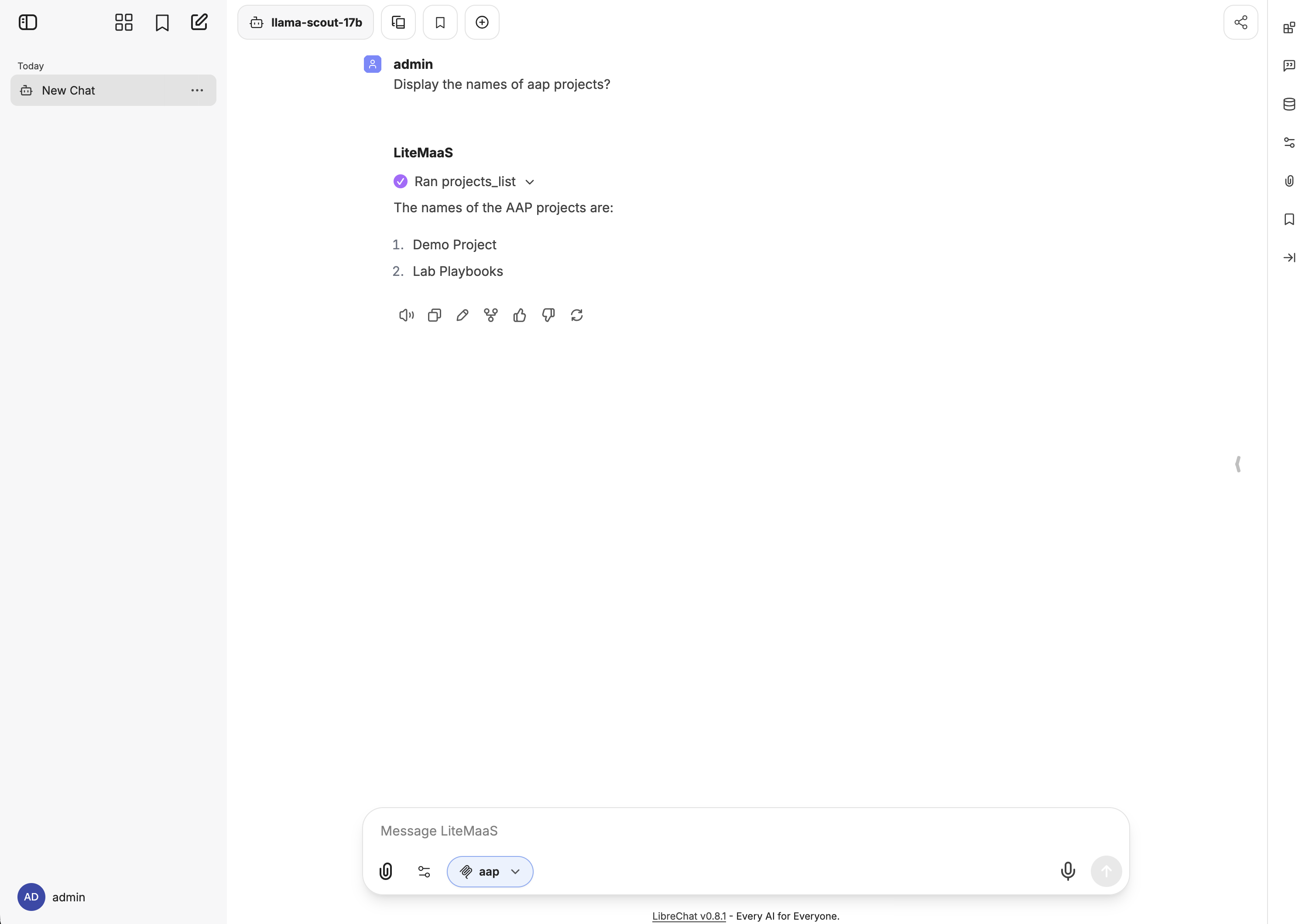 LibreChat Chat Result