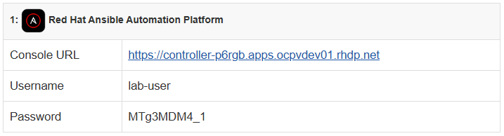 Example link to AAP Web UI