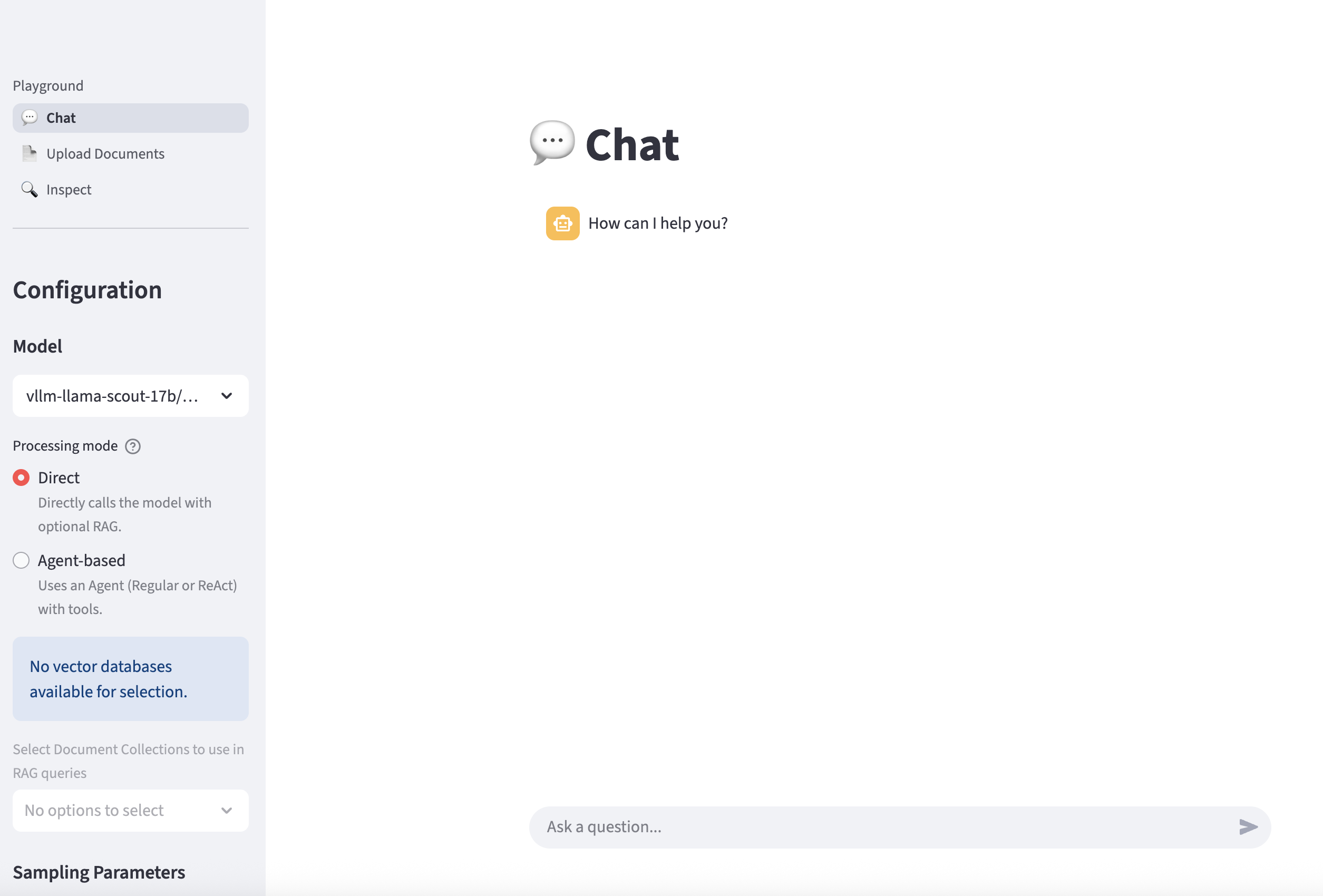 Llama Stack Playground UI