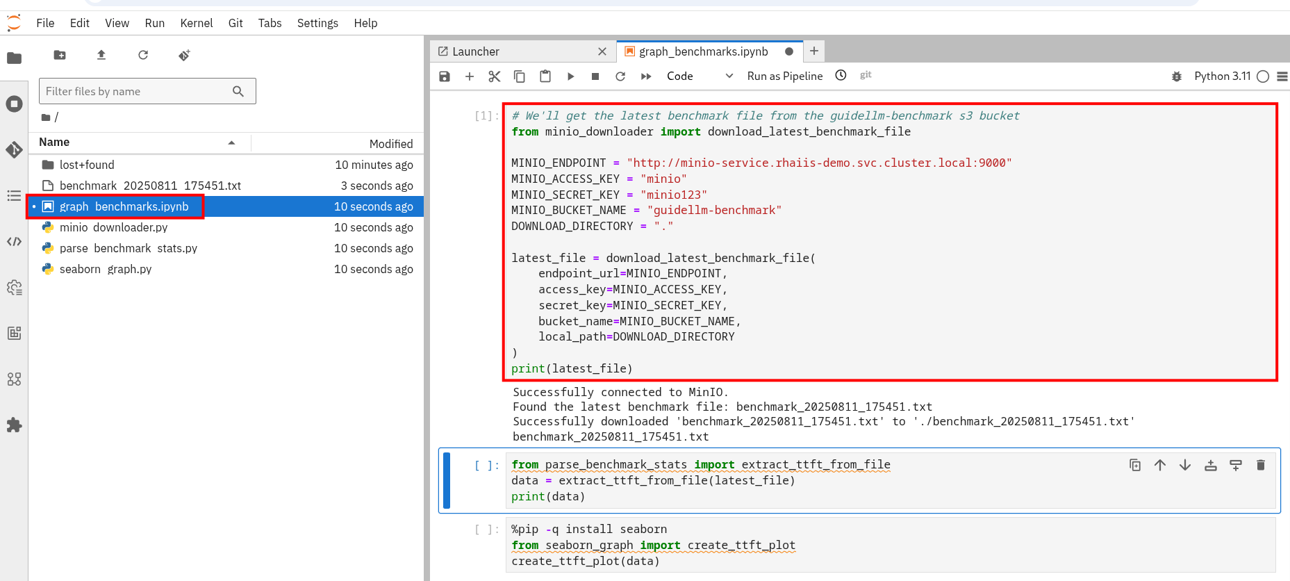 downloading benchmark results from s3