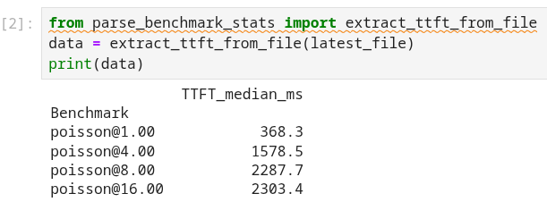 extract benchmark results