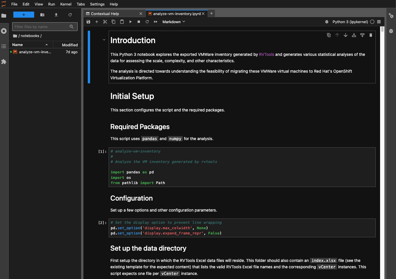 jupyter notebook