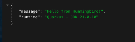 Quarkus Hello Endpoint
