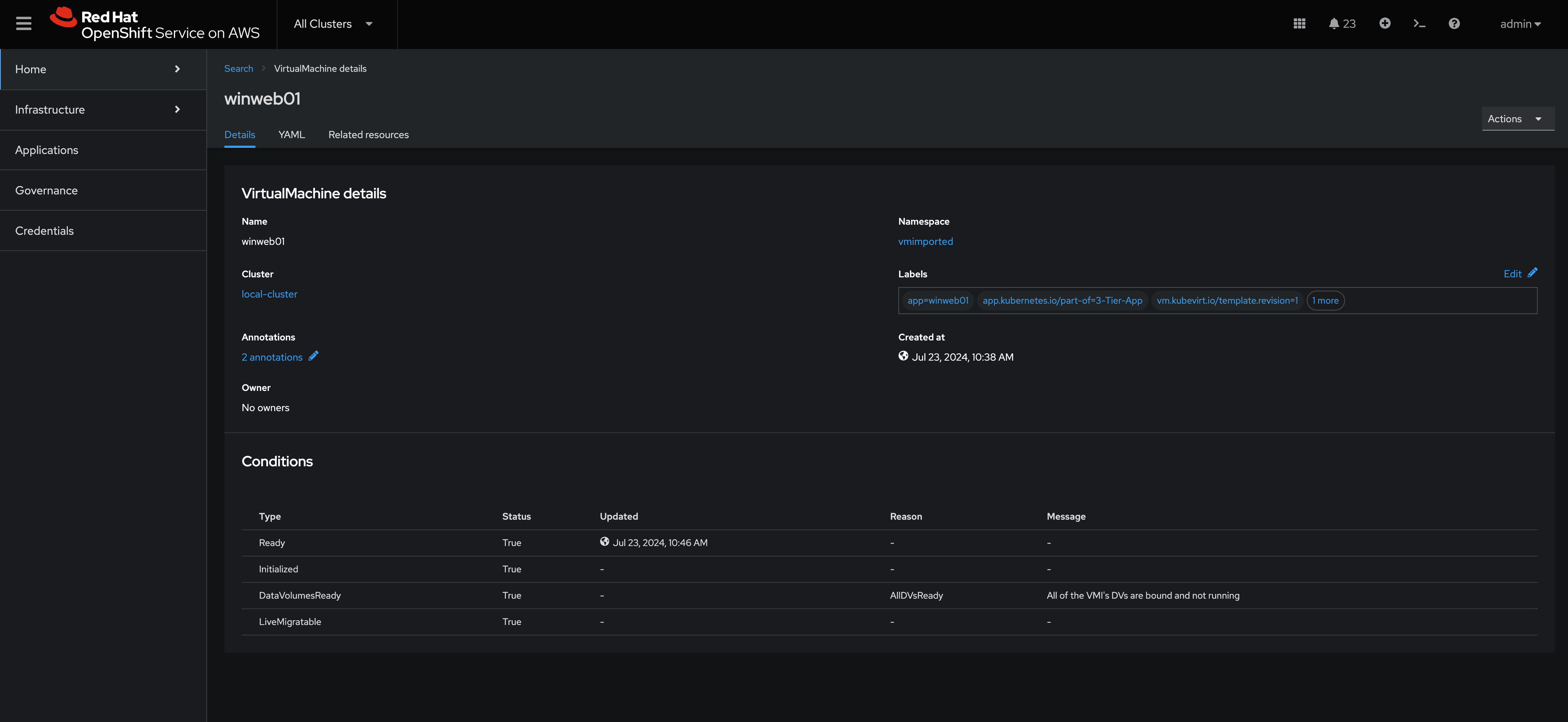 acm search vms1