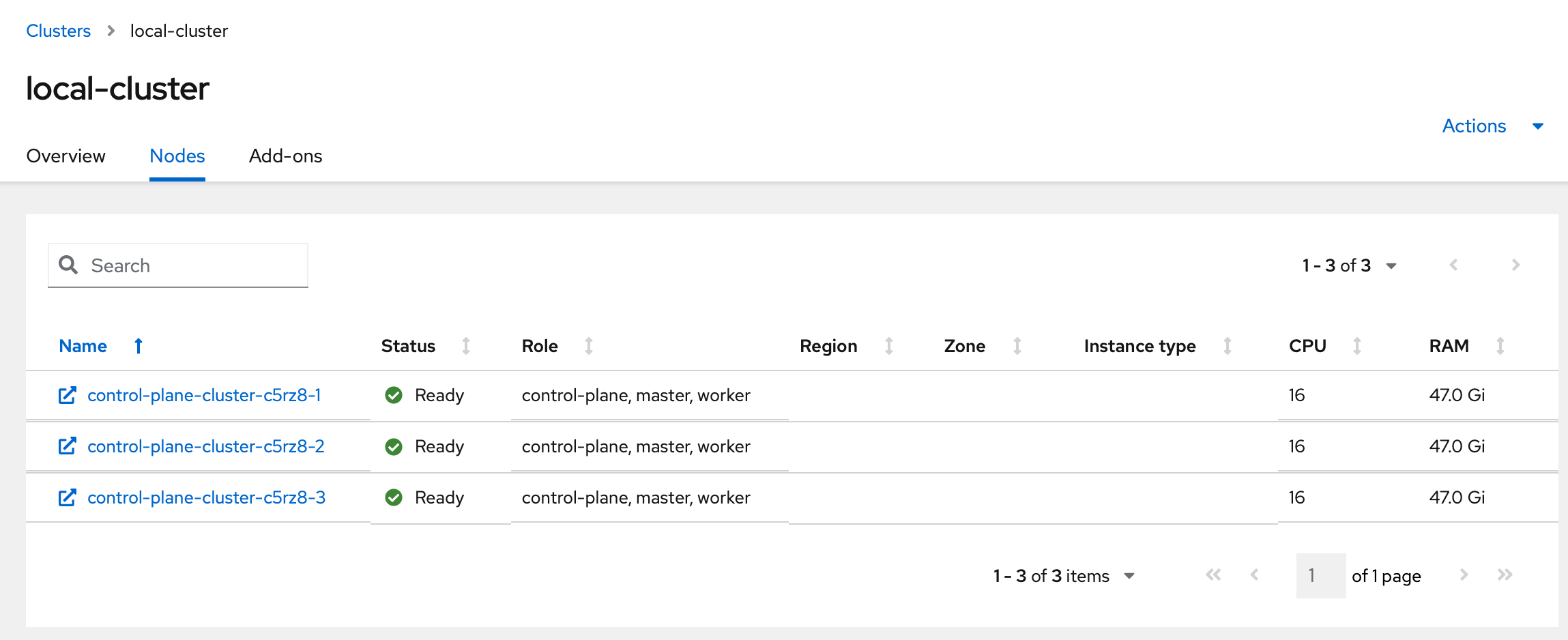 ocp acm managed cluster nodes cnv