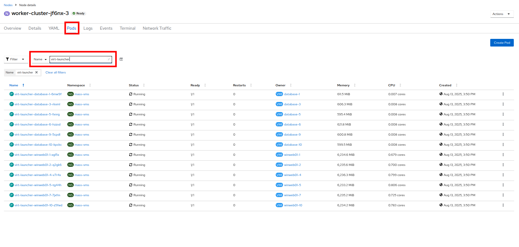 43 vms on node 3