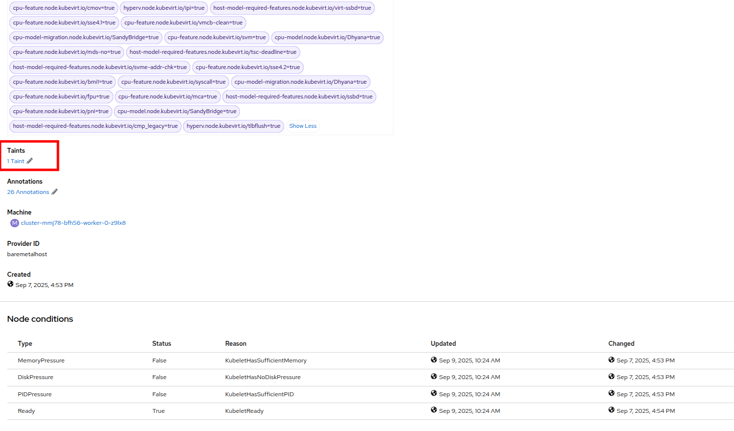 54 node 7 taint