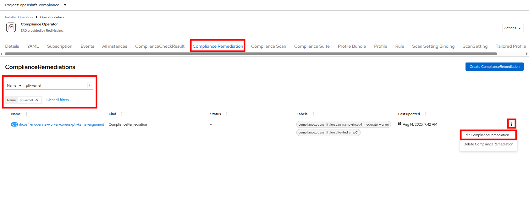 14 compliance remediation
