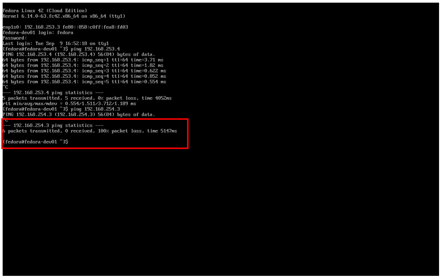 26 ping fail