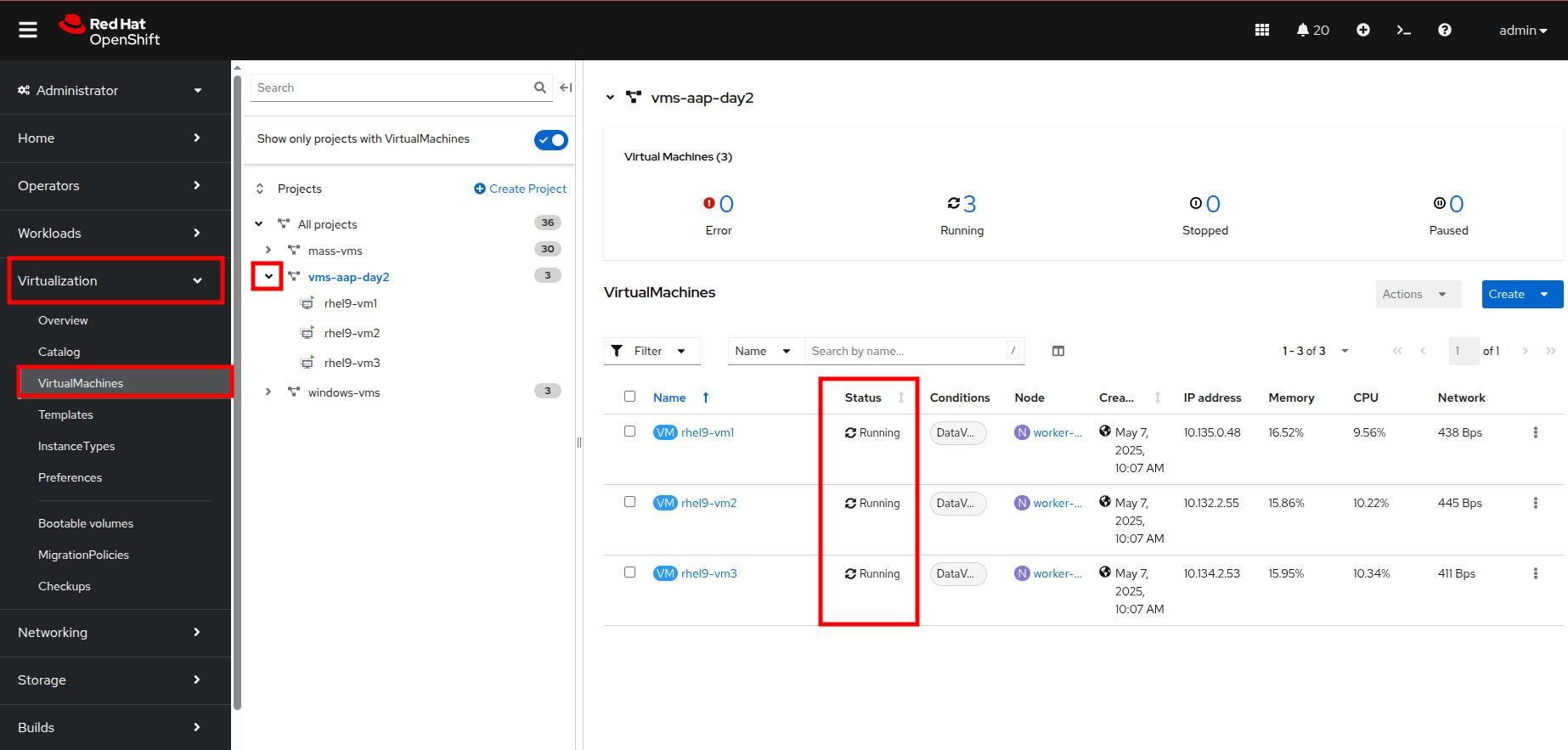 14 vm inventory openshift