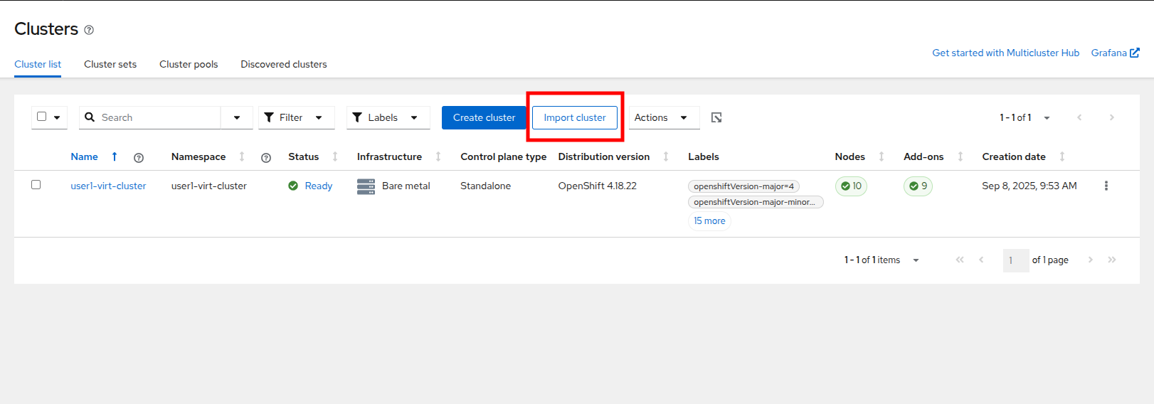 01a import cluster alt