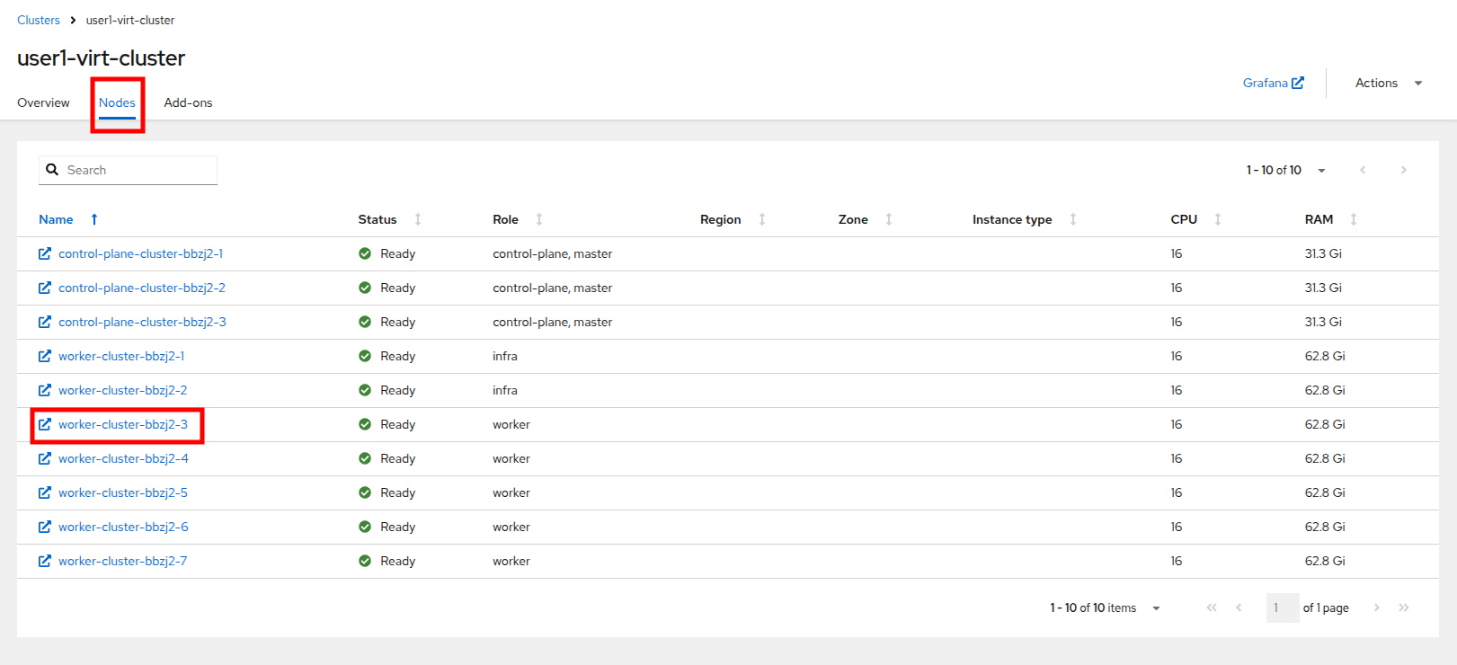 11 node list