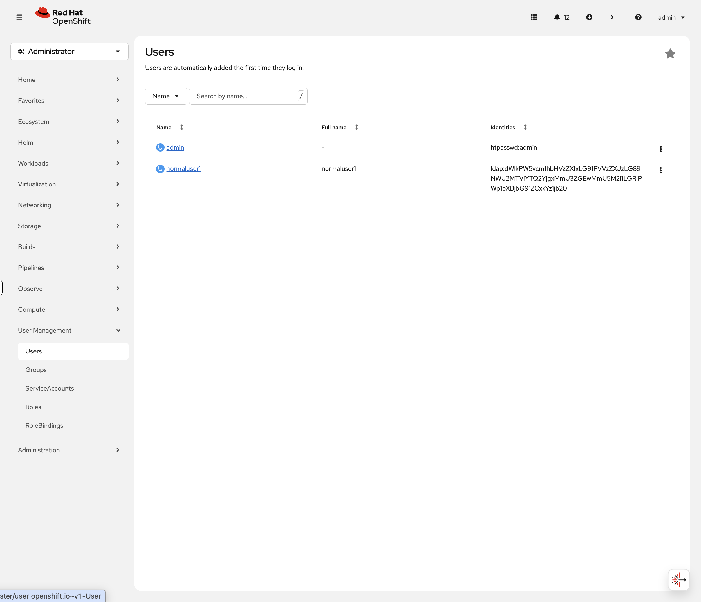 User Management Users showing only users who have logged in