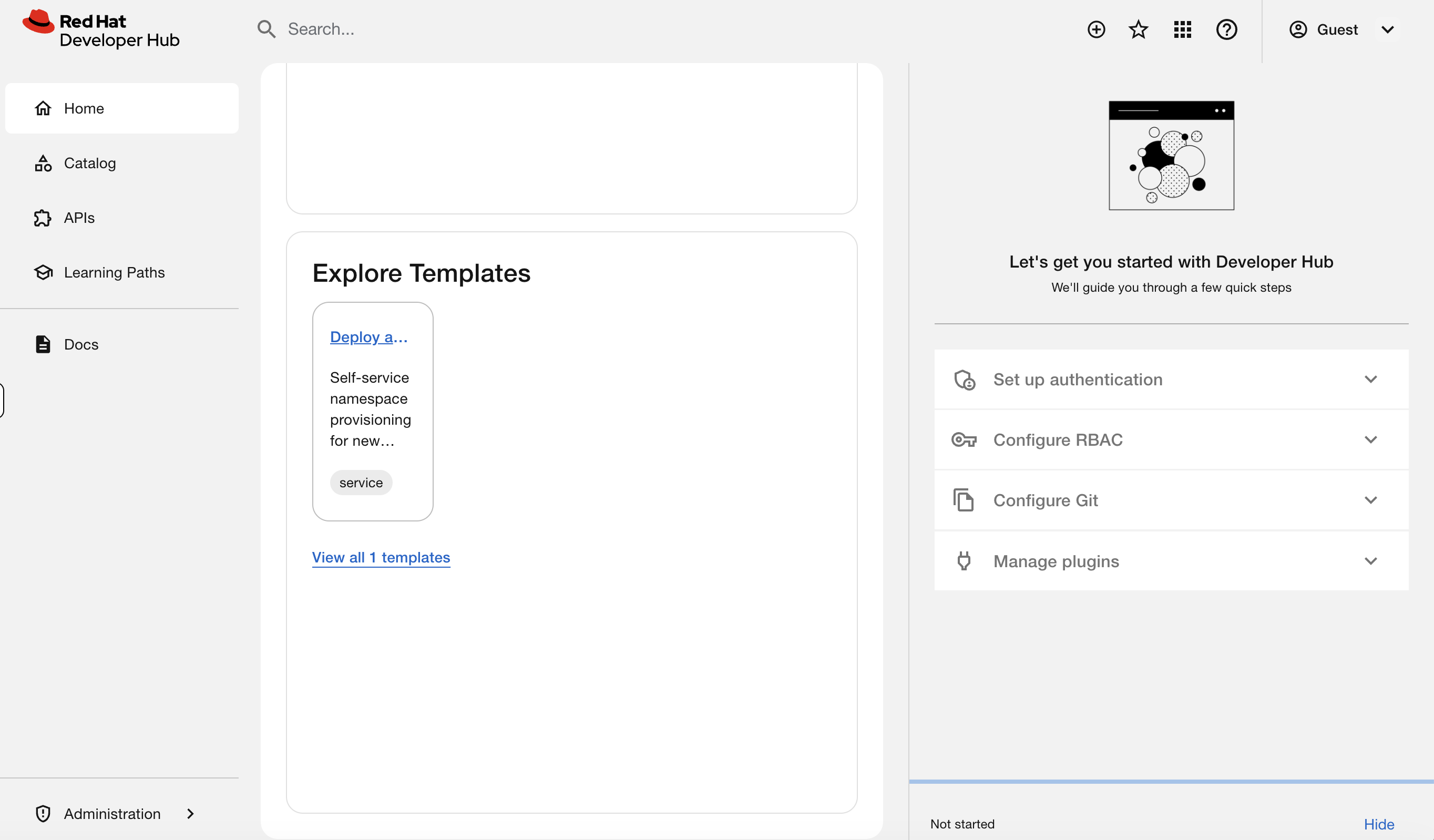 Explore Templates section on the home page