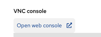 Open web console link
