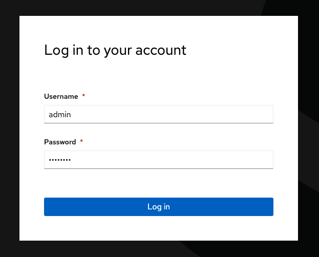 OpenShift console login