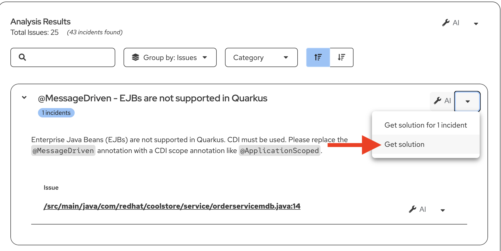 Start AI Code Generation