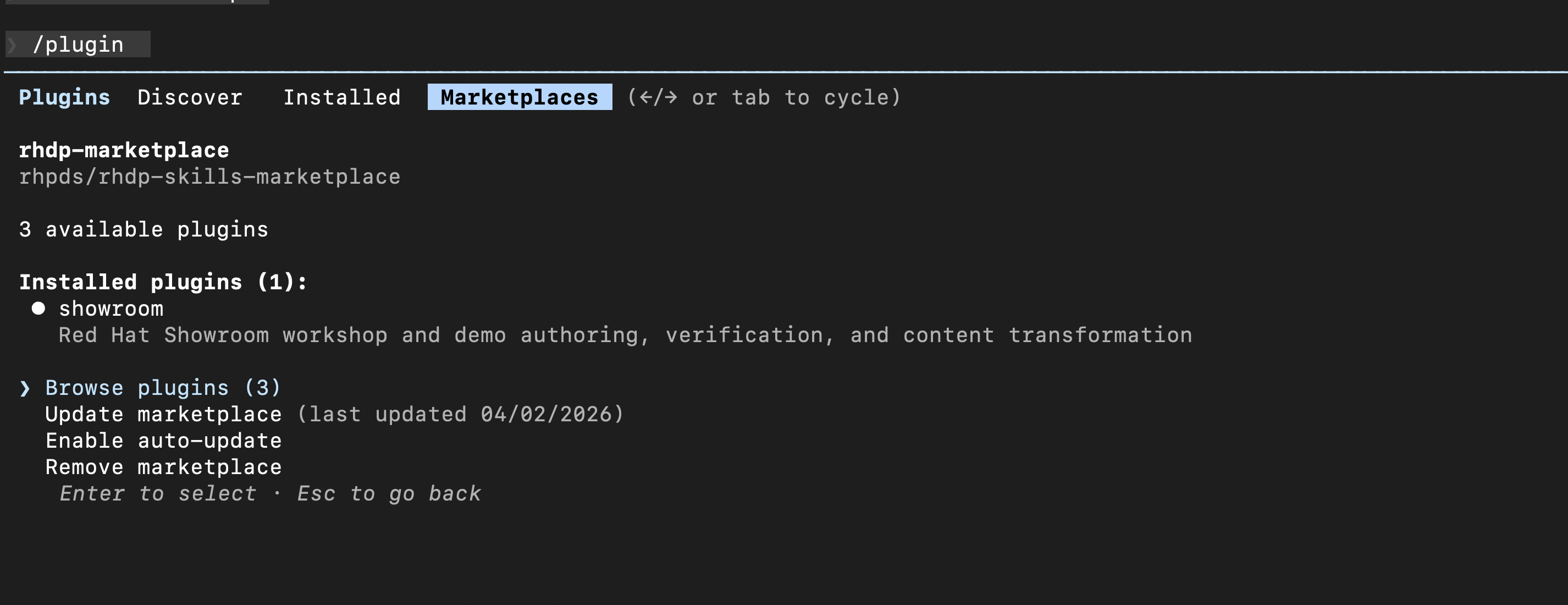Navigate to Marketplaces tab