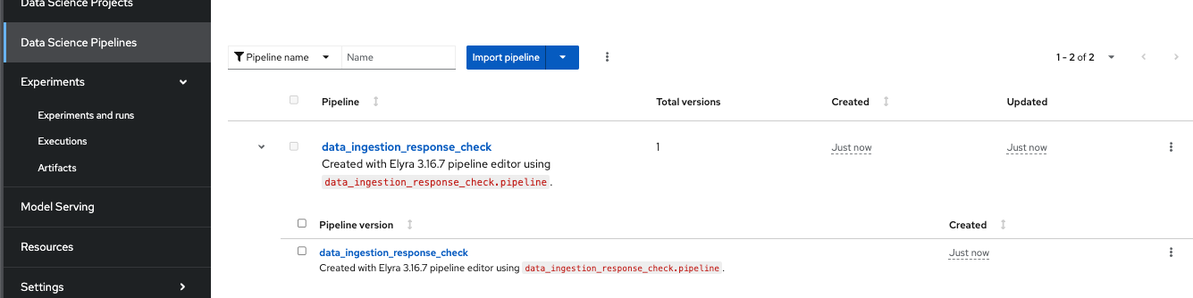 check data pipeline elyra