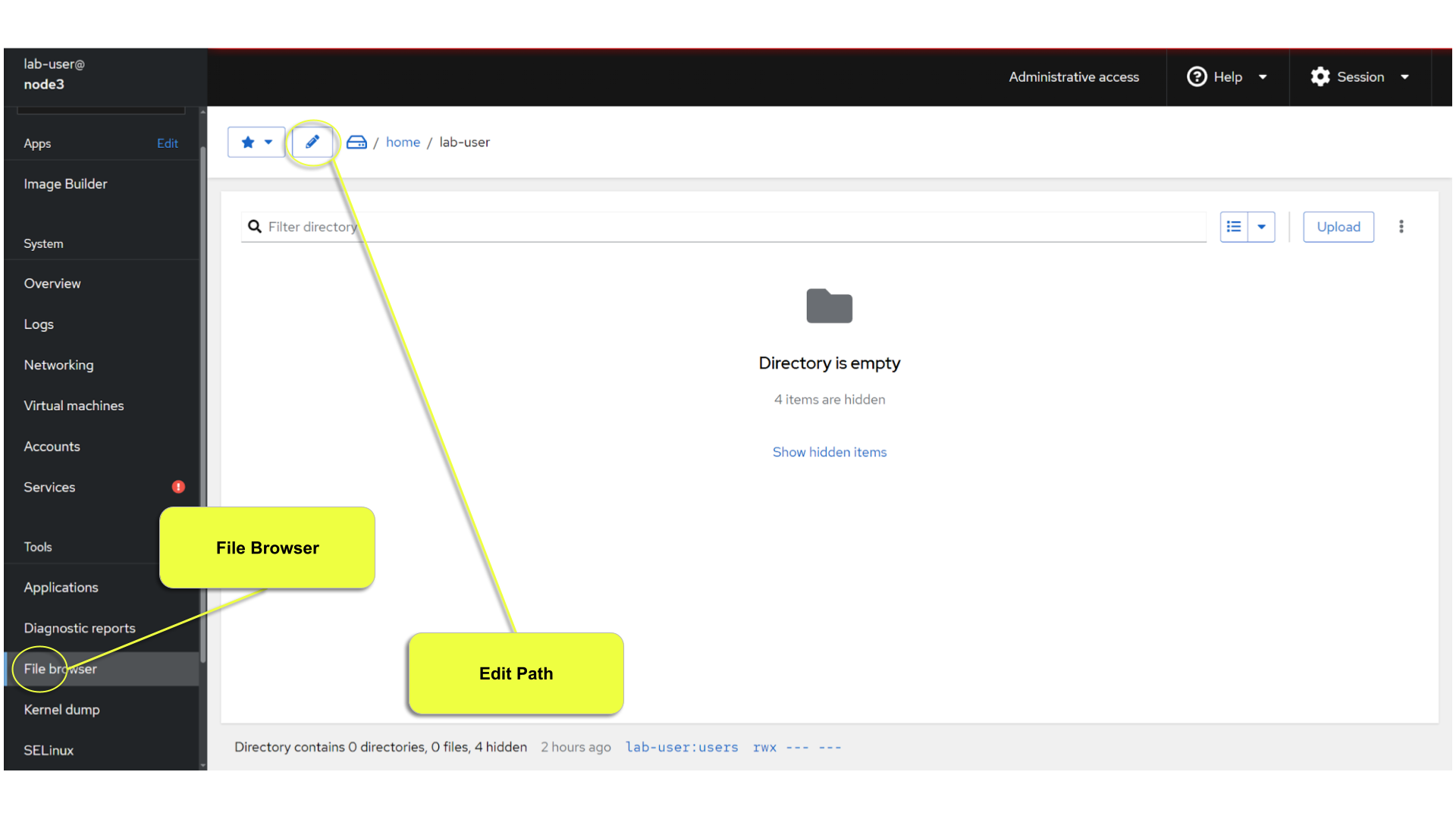 Cockpit File Browser