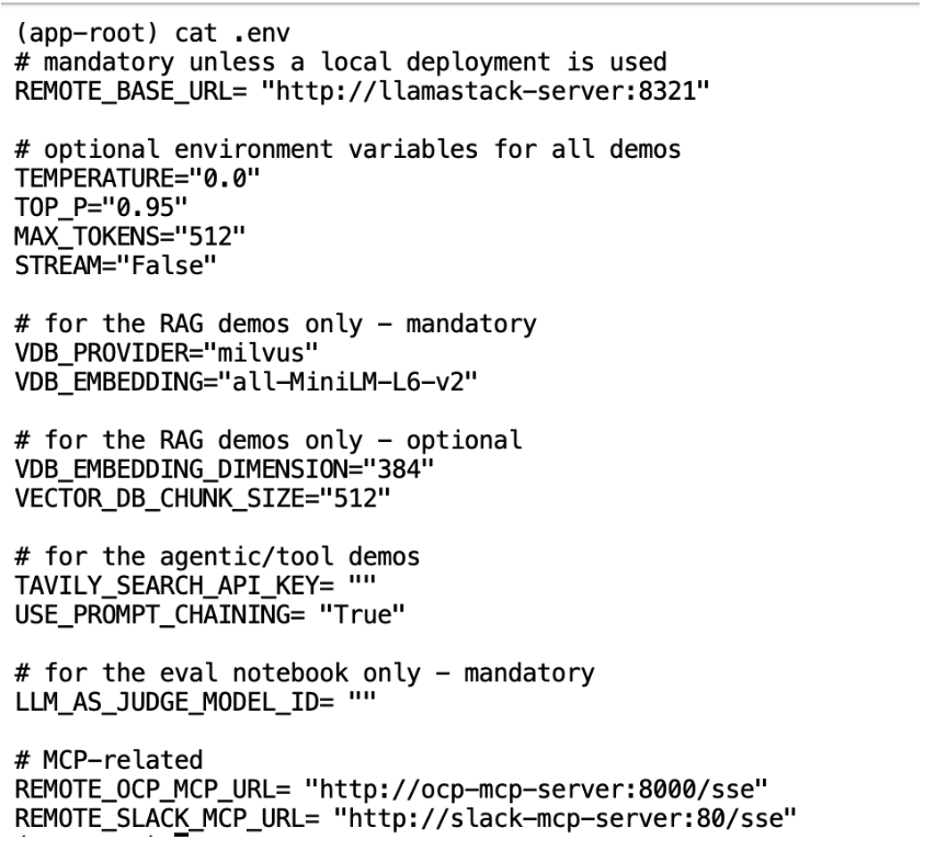 Diplay .env file
