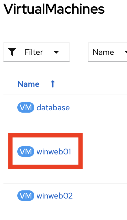 Virtual Machines List