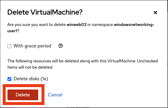 winweb03 - Deleting