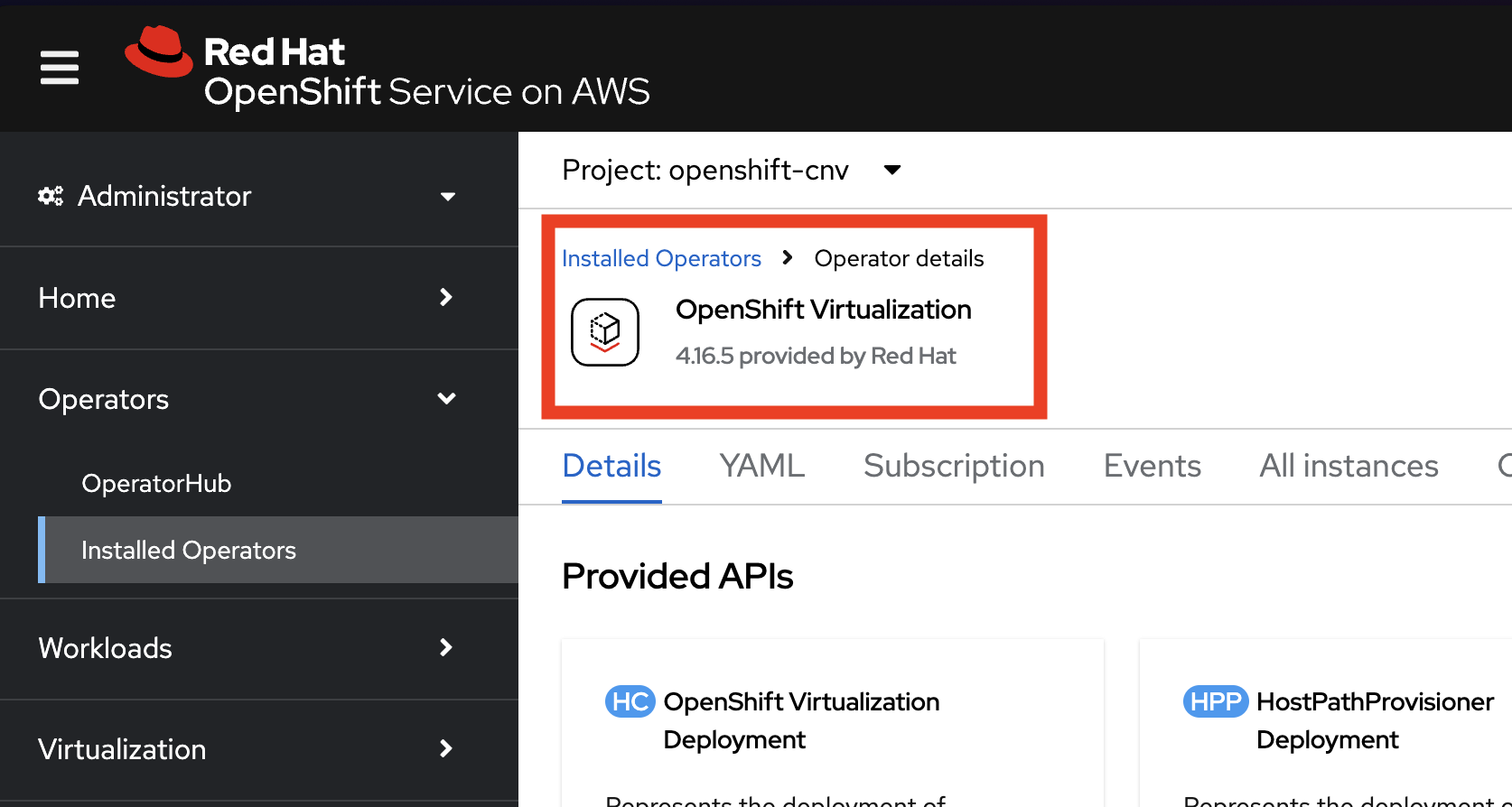 OpenShift Virtualization Operator