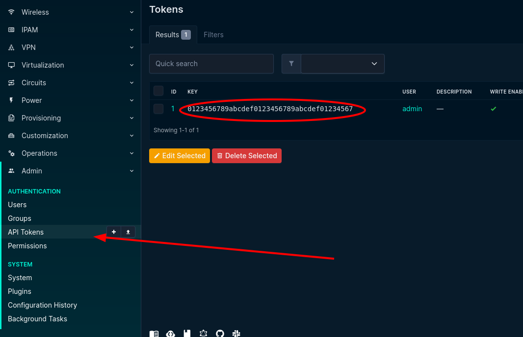 NetBox API Token