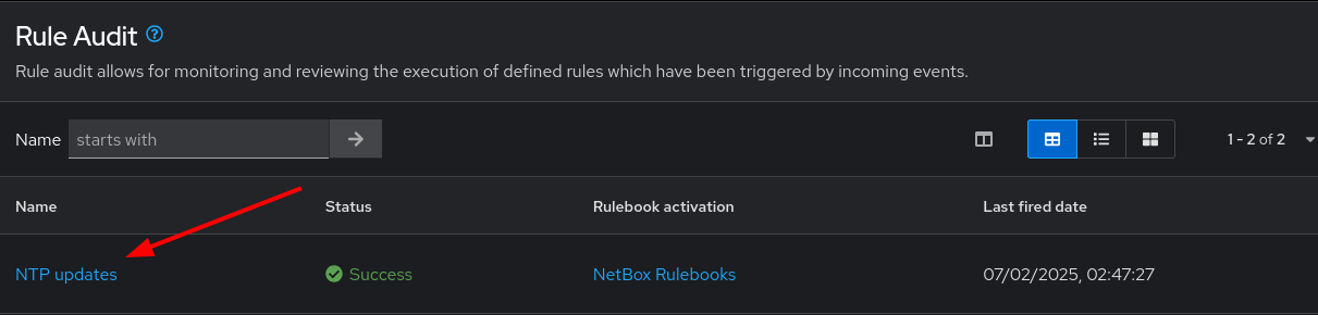 Rule Audit Details