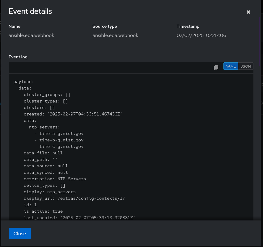 Webhook Payload
