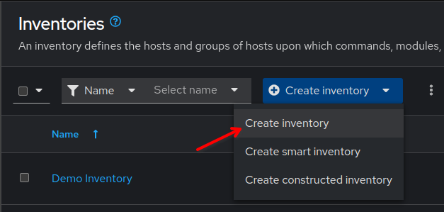 Create Inventory Button