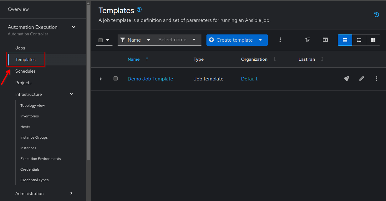 Controller Job Template