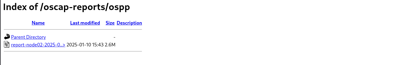 OpenSCAP report folder view