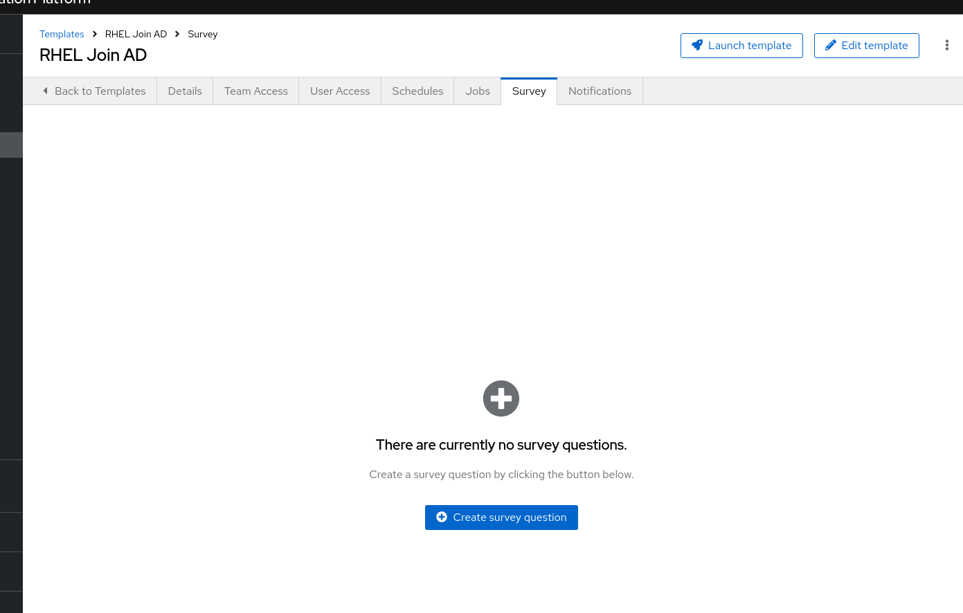 Survey Configuration Interface